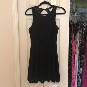 Short black lace dress